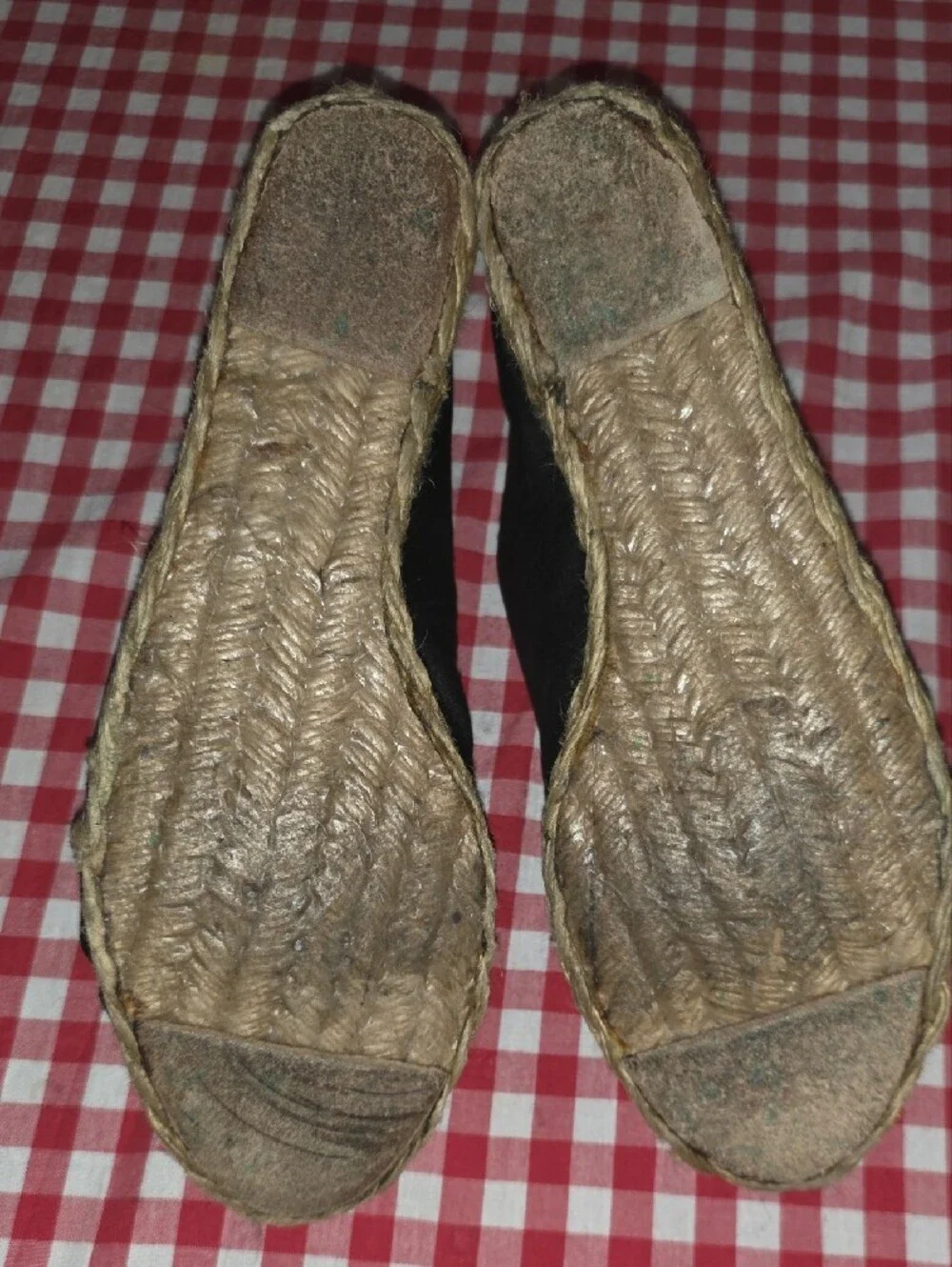 Lauren Ralph Lauren Black Espadrille Wedge Peep Toe Shoes Women's Size 8.5